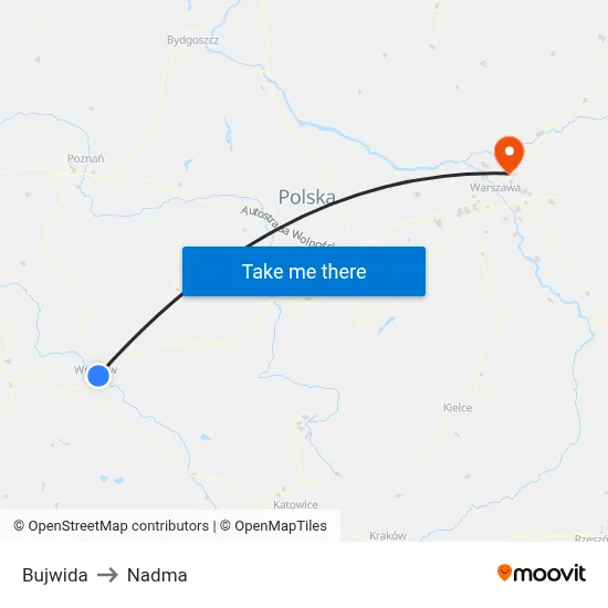 Bujwida to Nadma map