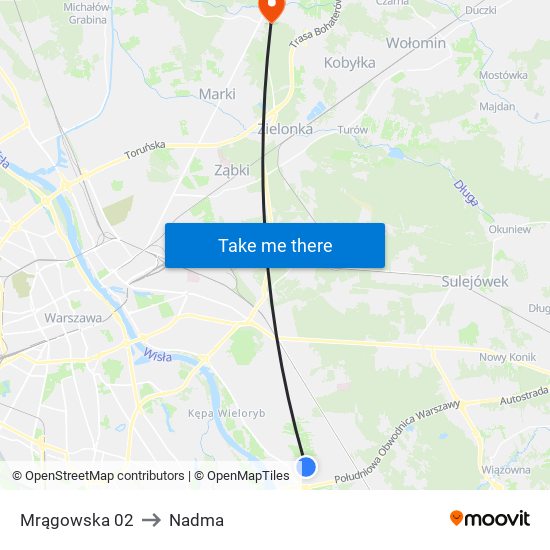 Mrągowska 02 to Nadma map