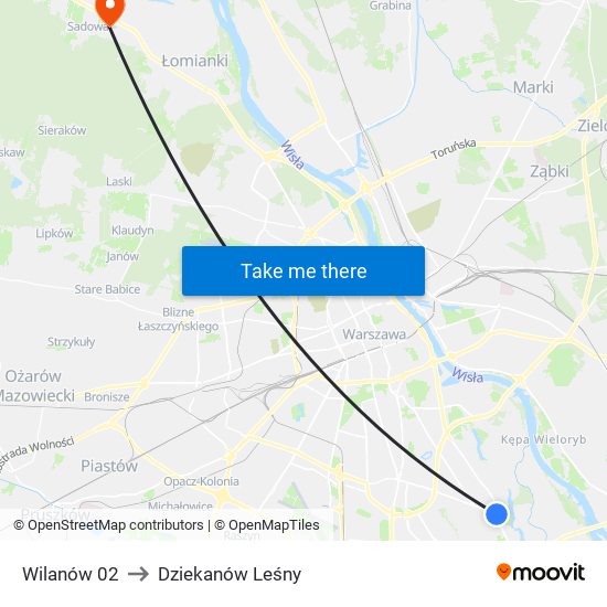 Wilanów 02 to Dziekanów Leśny map