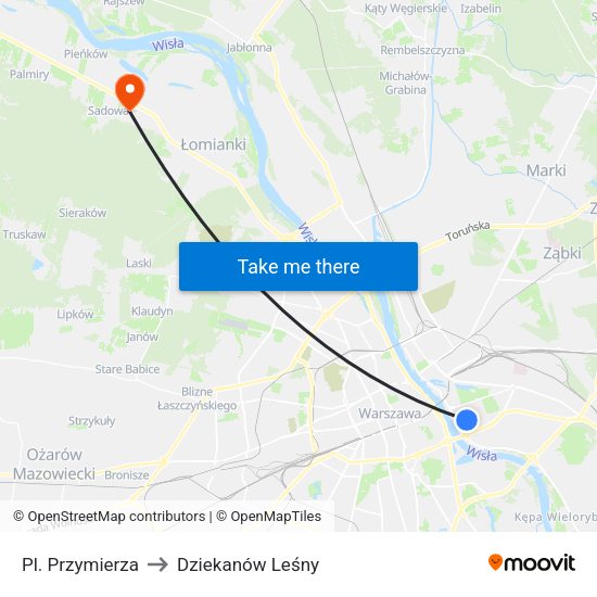 Pl. Przymierza 02 to Dziekanów Leśny map