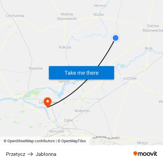 Przetycz to Jabłonna map