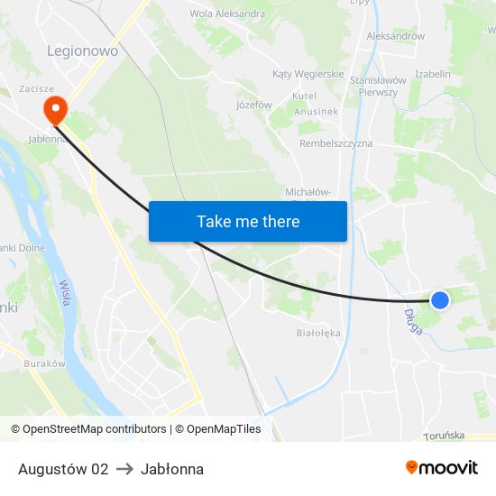 Augustów 02 to Jabłonna map