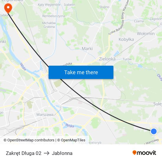 Zakręt Długa 02 to Jabłonna map