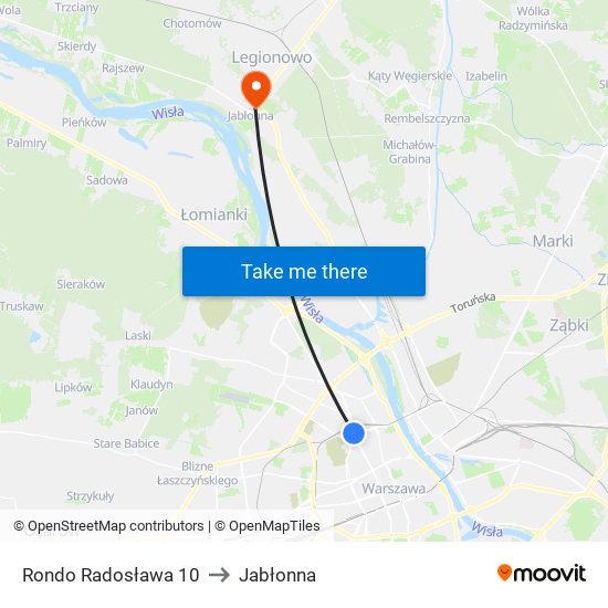 Rondo Radosława 10 to Jabłonna map