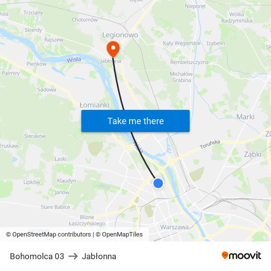 Bohomolca 03 to Jabłonna map