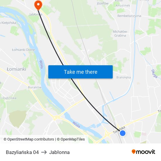 Bazyliańska 04 to Jabłonna map