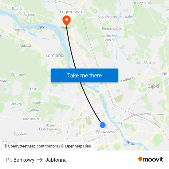 Pl. Bankowy to Jabłonna map