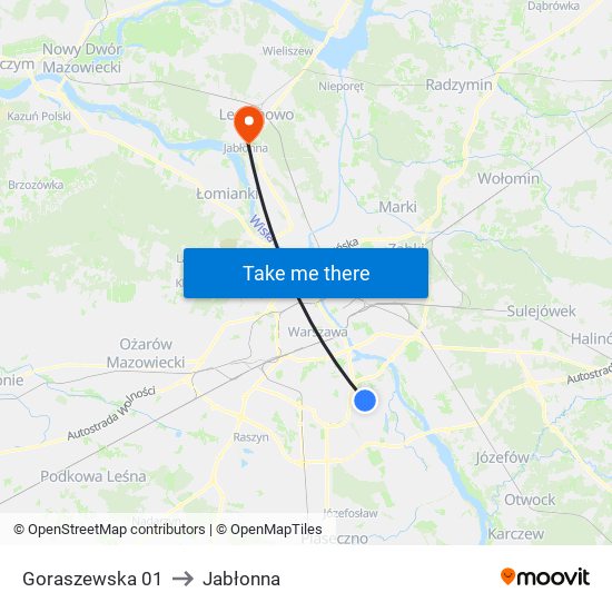 Goraszewska 01 to Jabłonna map