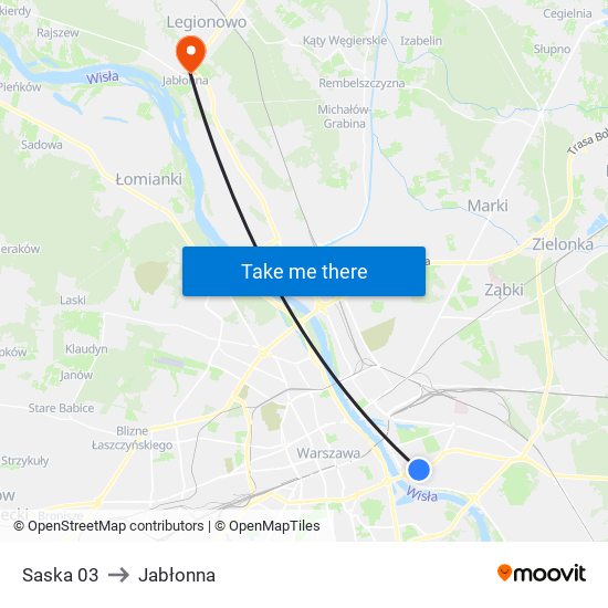 Saska 03 to Jabłonna map