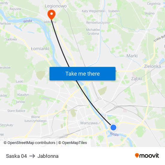 Saska 04 to Jabłonna map