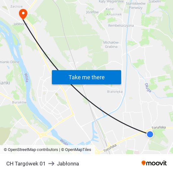 CH Targówek 01 to Jabłonna map