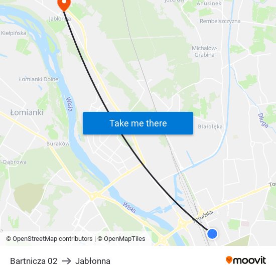 Bartnicza 02 to Jabłonna map