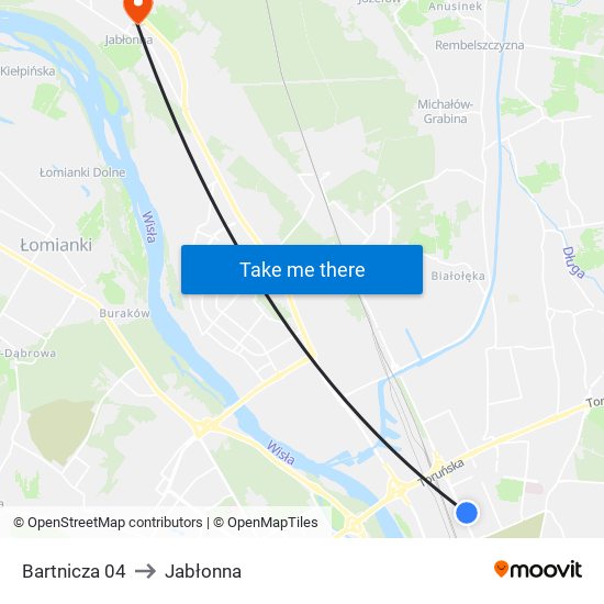 Bartnicza 04 to Jabłonna map