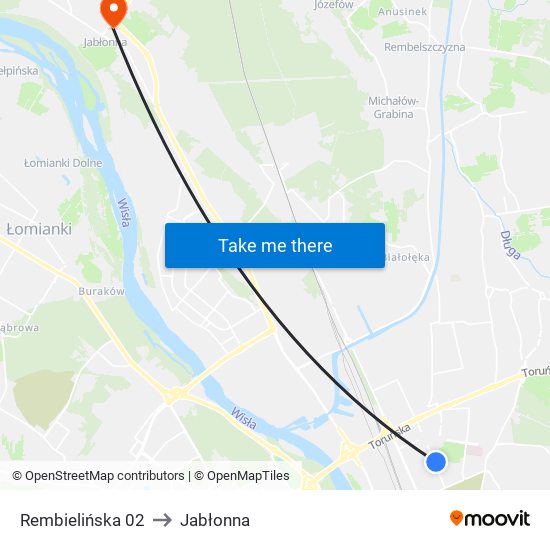 Rembielińska to Jabłonna map