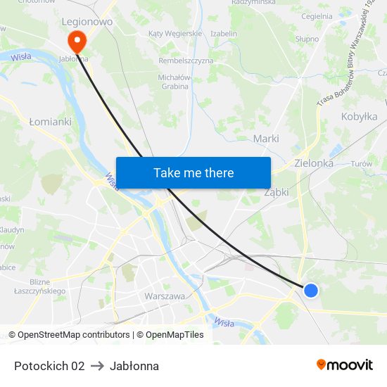 Potockich 02 to Jabłonna map