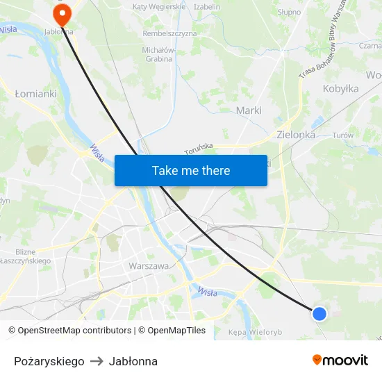 Pożaryskiego to Jabłonna map