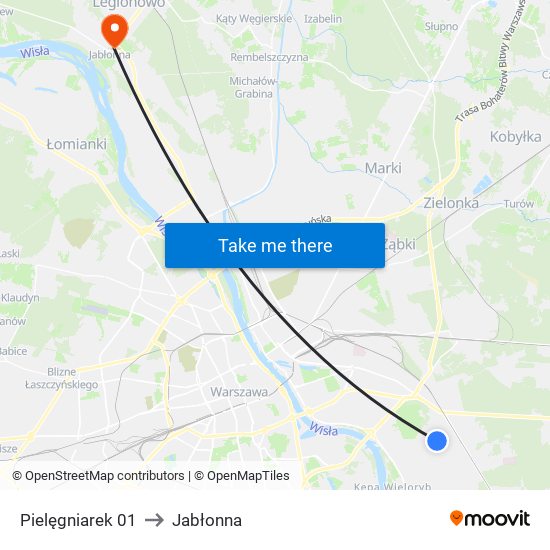 Pielęgniarek to Jabłonna map