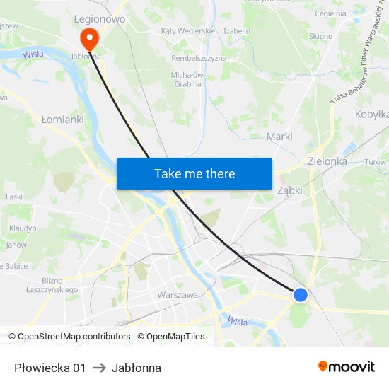 Płowiecka 01 to Jabłonna map