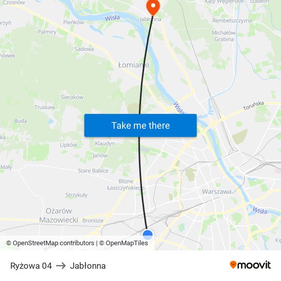 Ryżowa 04 to Jabłonna map