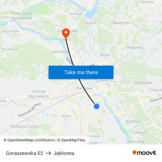 Goraszewska 02 to Jabłonna map