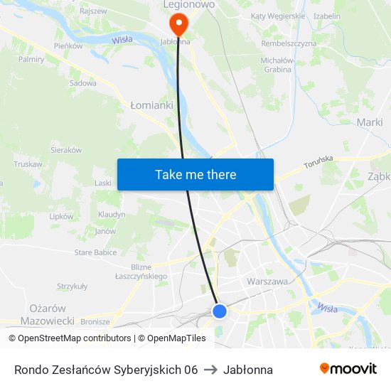 Rondo Zesłańców Syberyjskich 06 to Jabłonna map