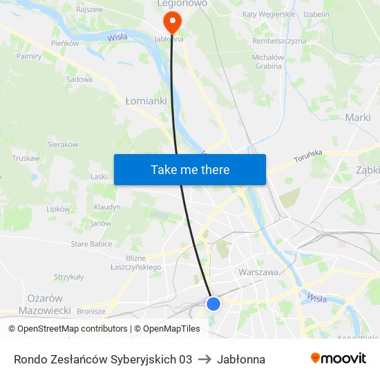 Rondo Zesłańców Syberyjskich 03 to Jabłonna map