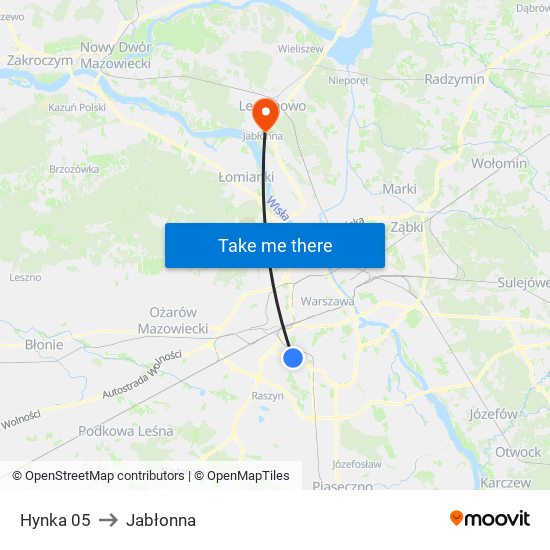 Hynka 05 to Jabłonna map