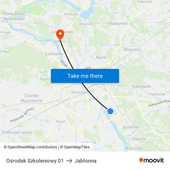 Ośrodek Szkoleniowy 01 to Jabłonna map