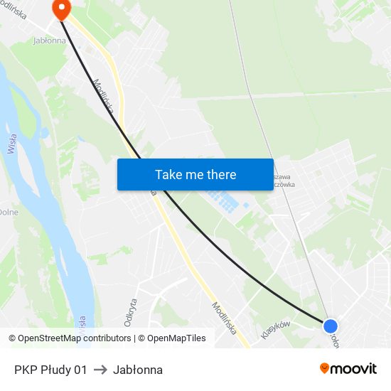 PKP Płudy 01 to Jabłonna map