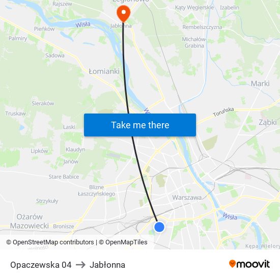 Opaczewska 04 to Jabłonna map