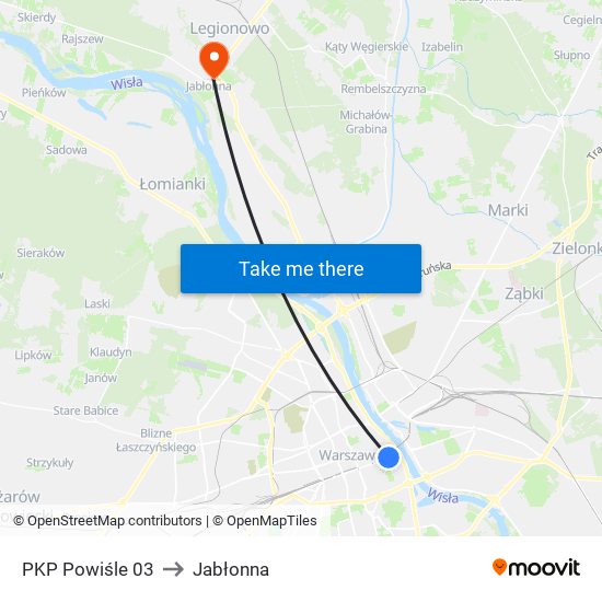 PKP Powiśle 03 to Jabłonna map