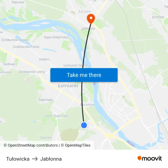 Tułowicka to Jabłonna map