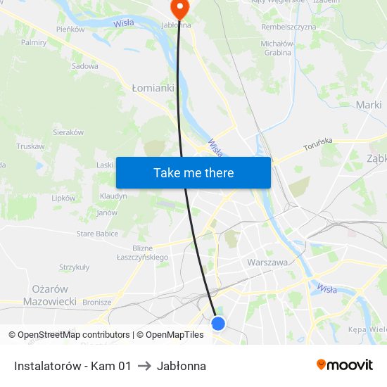 Instalatorów - Kam 01 to Jabłonna map