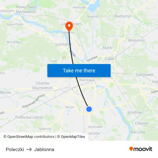 Poleczki to Jabłonna map