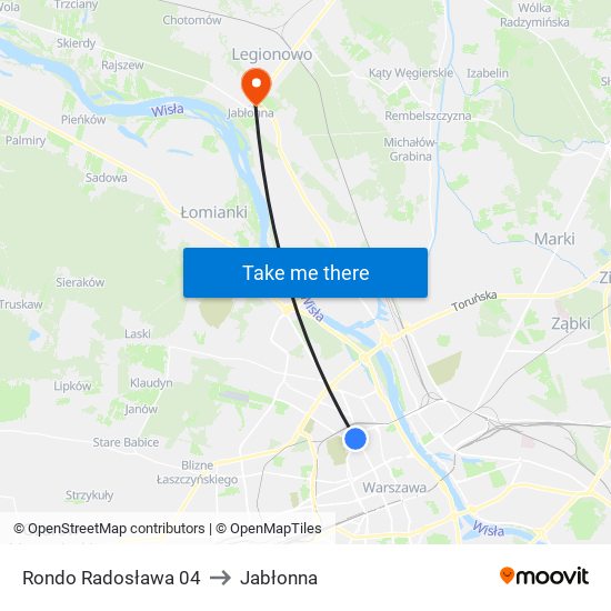 Rondo Radosława 04 to Jabłonna map