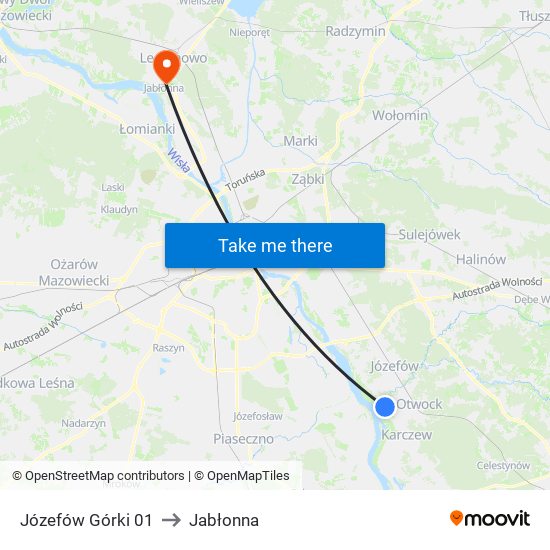 Józefów Górki 01 to Jabłonna map