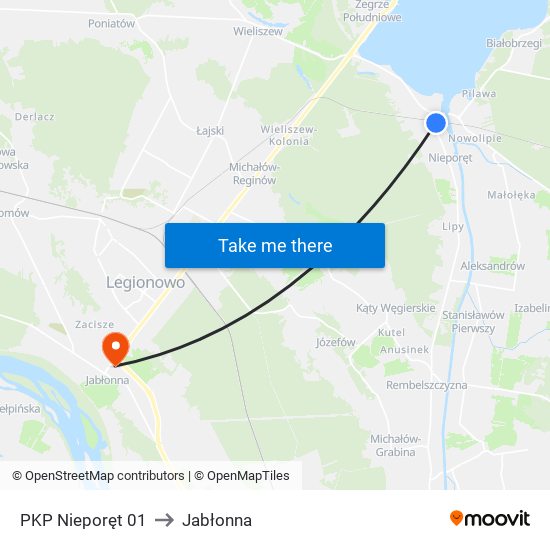 PKP Nieporęt 01 to Jabłonna map