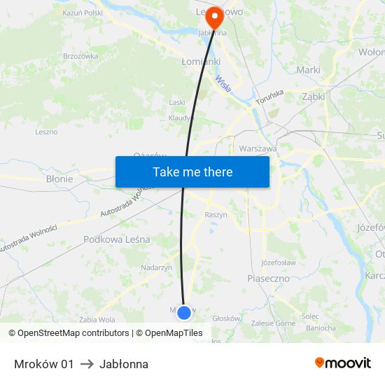 Mroków 01 to Jabłonna map