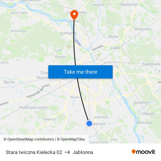 Stara Iwiczna Kielecka 02 to Jabłonna map