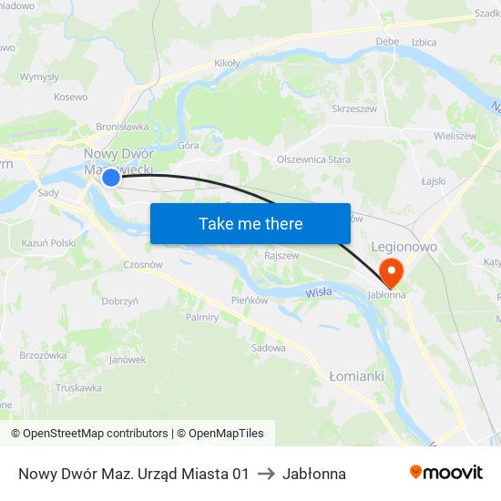 Nowy Dwór Maz. Urząd Miasta 01 to Jabłonna map