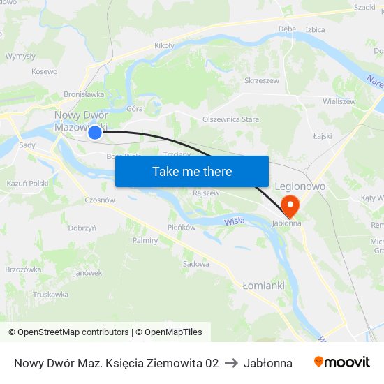 Nowy Dwór Maz. Księcia Ziemowita 02 to Jabłonna map