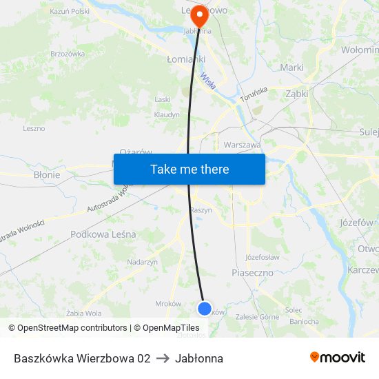 Baszkówka Wierzbowa 02 to Jabłonna map