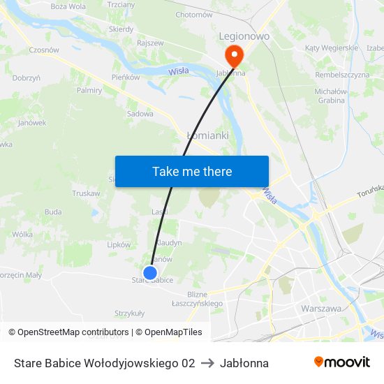 Stare Babice Wołodyjowskiego 02 to Jabłonna map