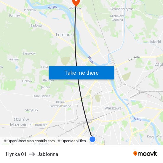 Hynka 01 to Jabłonna map