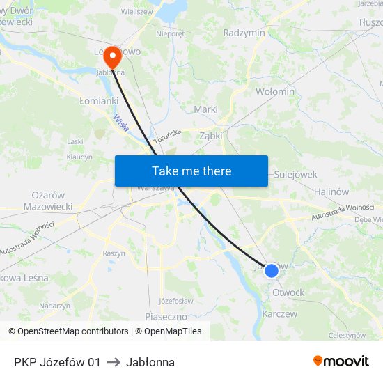 PKP Józefów 01 to Jabłonna map