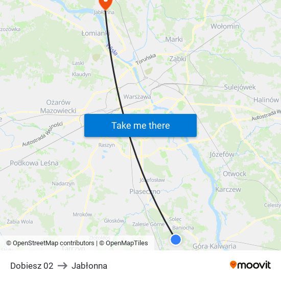 Dobiesz to Jabłonna map