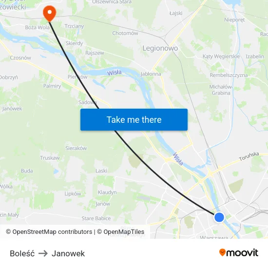 Boleść to Janowek map