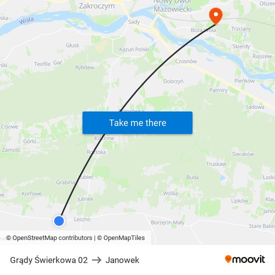 Grądy Świerkowa 02 to Janowek map