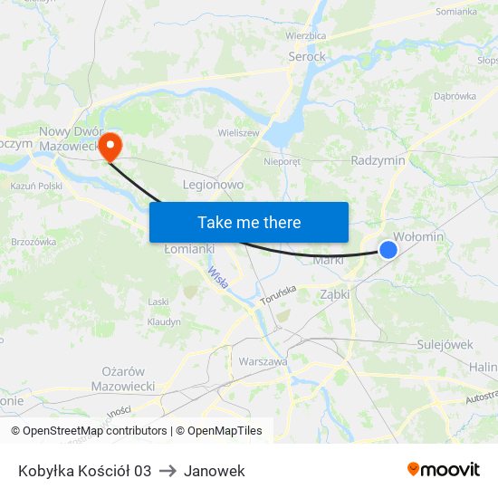 Kobyłka Kościół 03 to Janowek map