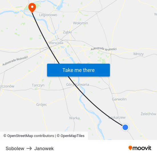 Sobolew to Janowek map